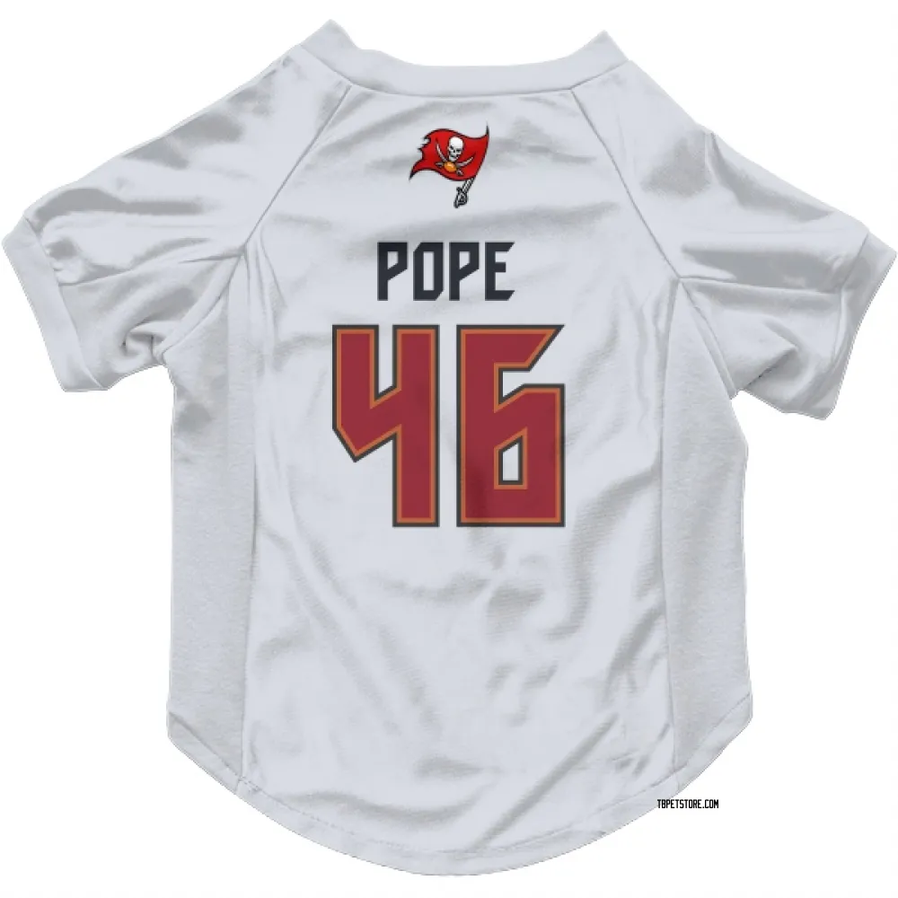 Tampa Bay Buccaneers Troymaine Pope White Pet Jersey for Dog & Cat ...